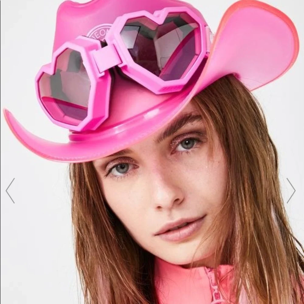 Unisex Heart Shaped Rhinestone Festival Rave Fashion Goggles Glasses